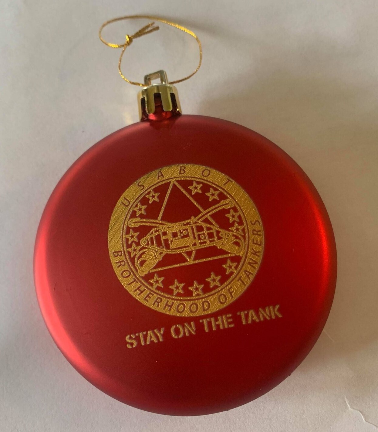 Ornament, USABOT, Flat, Round, Shatterproof