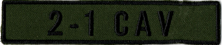 Name Tape, 2-1 CAV OD GREEN