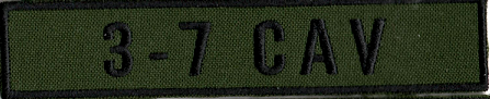 Name Tape, 3-7 CAV OD GREEN