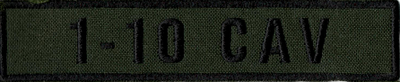 Name Tape, 1-10 CAV OD GREEN