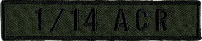 Name Tape, 1-14 ACR OD GREEN