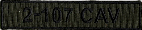 Name Tape, 2-107 CAV OD GREEN