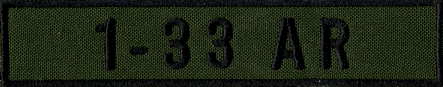 Name Tape, 1-33 Armor OD GREEN