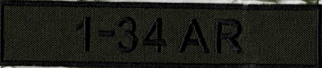 Name Tape, 1-34 Armor OD GREEN