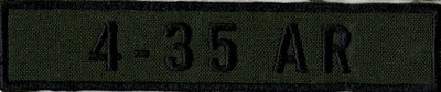 Name Tape, 4-35 Armor OD GREEN