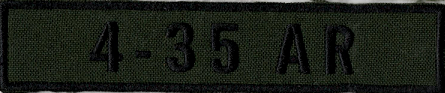 Name Tape, 4-35 Armor OD GREEN