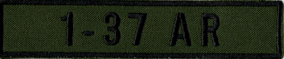 Name Tape, 1-37 Armor OD GREEN