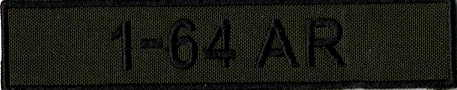 Name Tape, 1-64 Armor OD GREEN