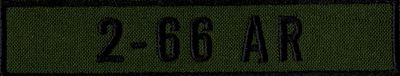 Name Tape, 2-66 Armor OD GREEN