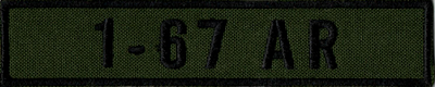 Name Tape, 1-67 Armor OD GREEN