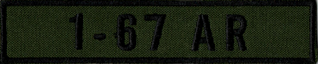 Name Tape, 1-67 Armor OD GREEN