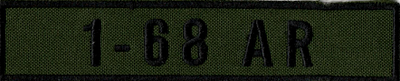 Name Tape, 1-68 Armor OD GREEN