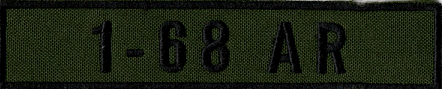 Name Tape, 1-68 Armor OD GREEN