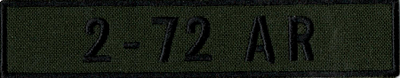 Name Tape, 2-72 Armor OD GREEN