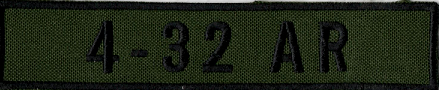 Name Tape, 4-32 Armor OD GREEN