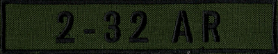 Name Tape, 2-32 Armor OD GREEN