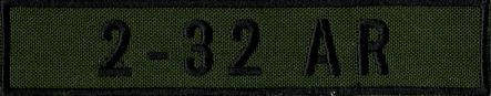 Name Tape, 2-32 Armor OD GREEN