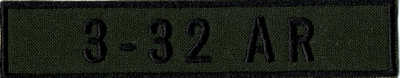 Name Tape, 3-32 Armor OD GREEN
