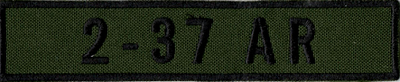 Name Tape, 2-37 Armor OD GREEN