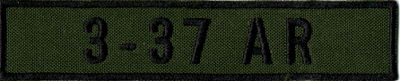 Name Tape, 3-37 Armor OD GREEN