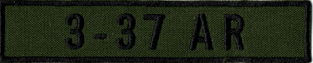 Name Tape, 3-37 Armor OD GREEN
