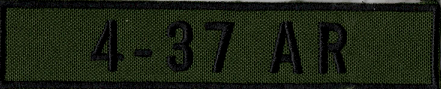 Name Tape, 4-37 Armor OD GREEN