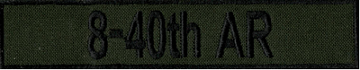 Name Tape, 8-40 Armor OD GREEN