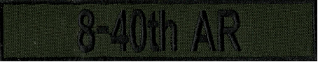 Name Tape, 8-40 Armor OD GREEN