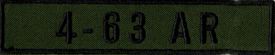 Name Tape, 4-63 Armor OD GREEN