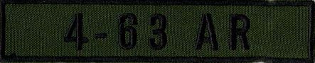 Name Tape, 4-63 Armor OD GREEN
