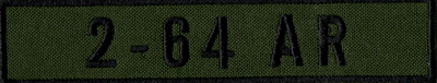 Name Tape, 2-64 Armor OD GREEN