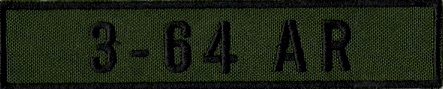 Name Tape, 3-64 Armor OD GREEN