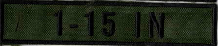 Name Tape, 1-15 Infantry OD GREEN