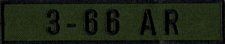 Name Tape, 3-66 Armor OD GREEN