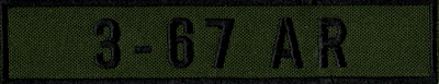 Name Tape, 3-67 Armor OD GREEN