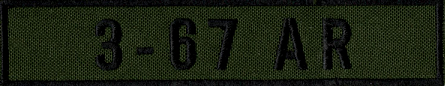 Name Tape, 3-67 Armor OD GREEN