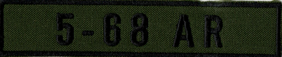 Name Tape, 5-68 Armor OD GREEN