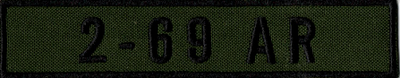 Name Tape, 2-69 Armor OD GREEN