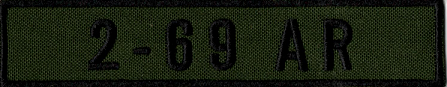 Name Tape, 2-69 Armor OD GREEN