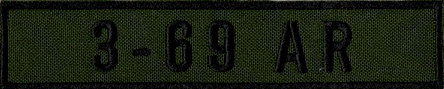 Name Tape, 3-69 Armor OD GREEN