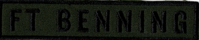Name Tape, Ft Benning OD GREEN
