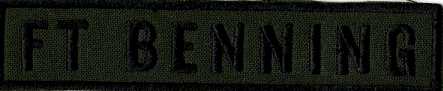 Name Tape, Ft Benning OD GREEN