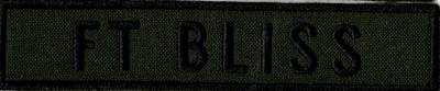 Name Tape, Ft Bliss OD GREEN