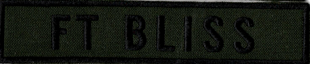Name Tape, Ft Bliss OD GREEN