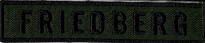 Name Tape, Friedberg OD GREEN