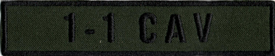 Name Tape, 1-1 CAV OD GREEN