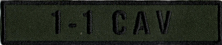 Name Tape, 1-1 CAV OD GREEN