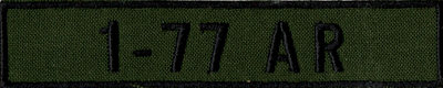Name Tape, 1-77 Armor OD GREEN