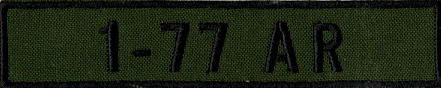 Name Tape, 1-77 Armor OD GREEN