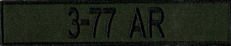 Name Tape, 3-77 Armor OD GREEN